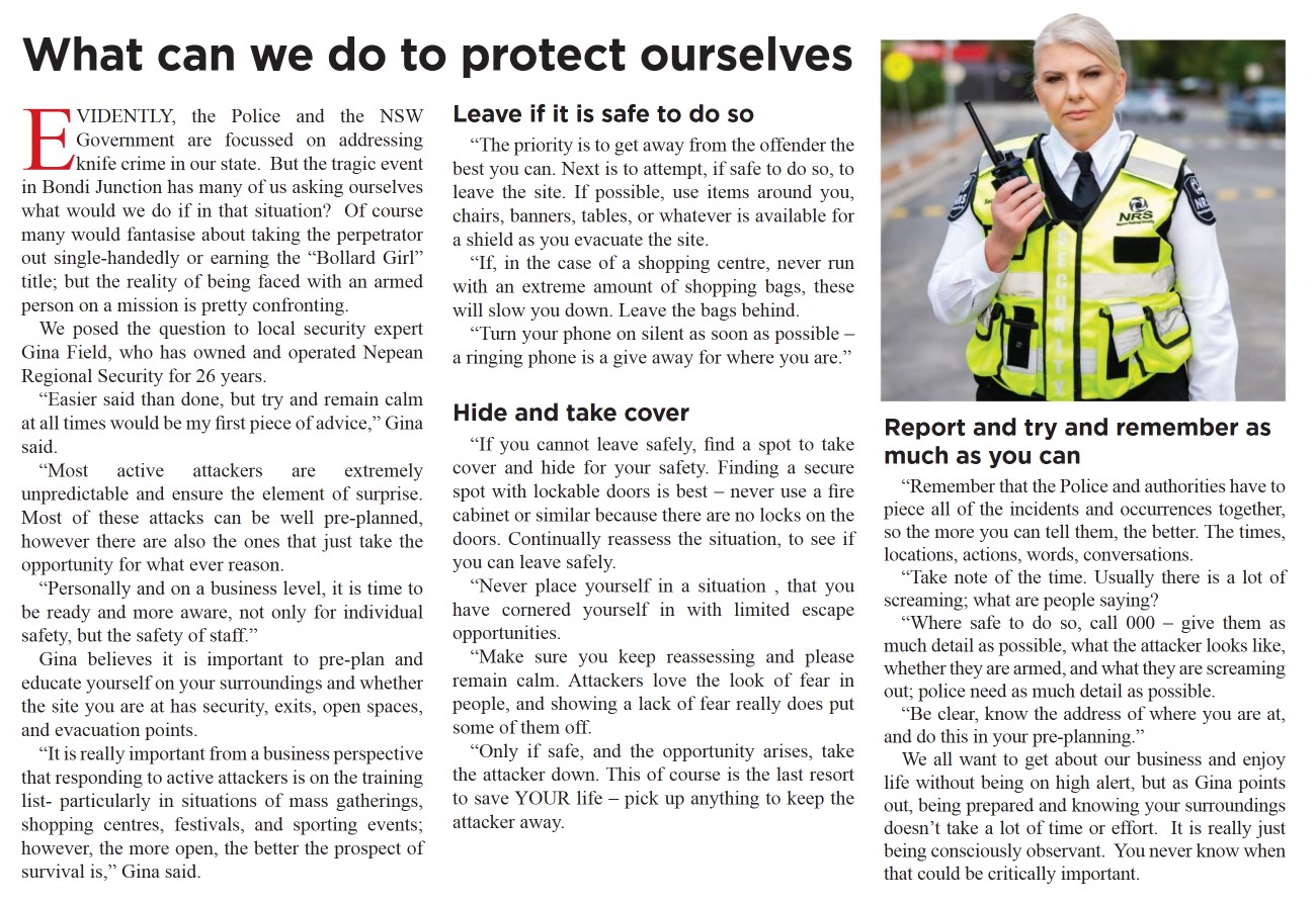 Gina field - Nepean News - 10 May 2024